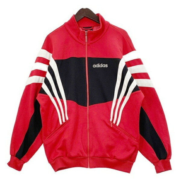【中古】adidas アディダス 90s 00s 貨物自動車上衣 プルオーバー 上衣 メンズ L大きさ 赤いこと アウター DM18380■