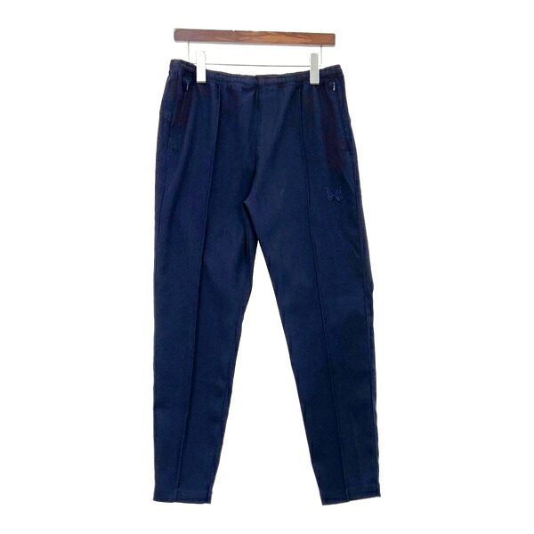 【中古】 Needles ニードルズ WARM-UP PANT ウォームアップパンツ FK149 テーパード 日本製 メンズ Sサイズ ネイビー ボトムス DM18367■