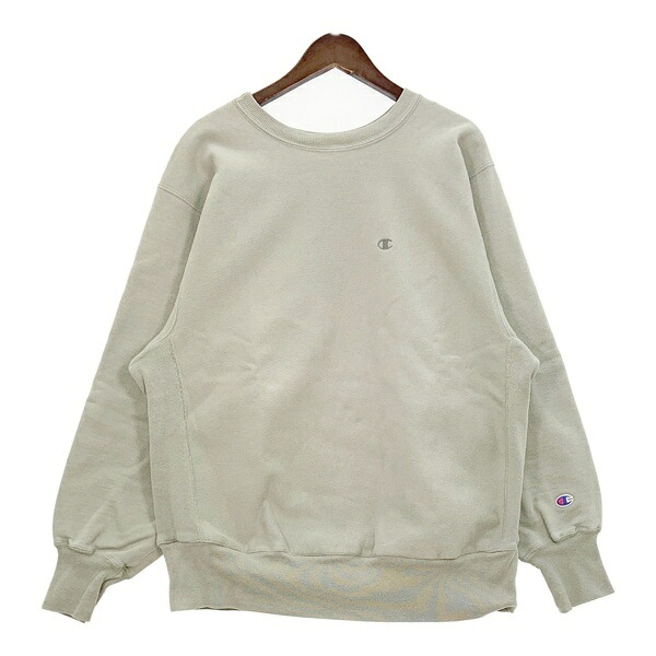【中古】 Champion チャンピオン スウェット Reverse Weave 90S リバースウィーブ トレーナー メンズ XXLサイズ カーキベージュ トップス DM18387■