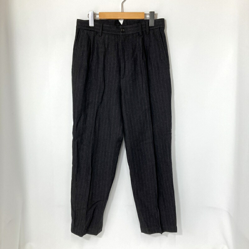 【中古】TILT THE AUTHENTICS チルトザオーセンティックス ウォッシュドダブリューエルストライプワークトラウザーズ ズボン下 23aw PT-02A 美品 メンズ 大きさ2 L大きさ好いかげんに 黒いこと 下つ方 A16035◆