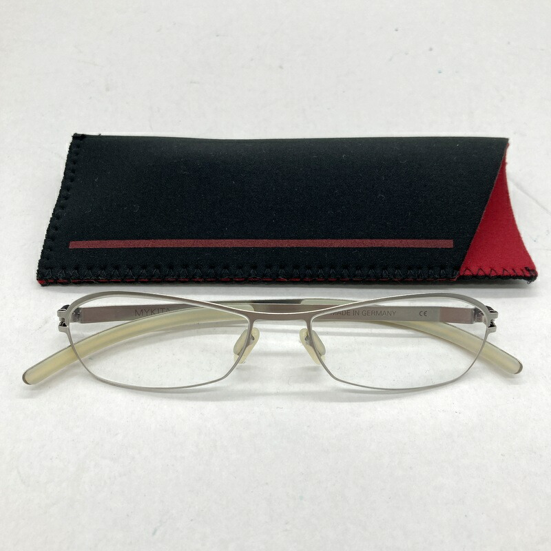 【中古】MIKITA マイキータ SELMA セルマ 眼鏡 メガネ アイウェア 度入り カジュアル メンズ シルバー 服飾小物 B16019◆