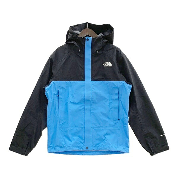 【中古】THE NORTH FACE ノースフェイス マウンテンパーカー ブルゾン FL DRIZZLE JACKET NP12314 メンズ Lサイズ ブルー ブラック アウター DM18456■