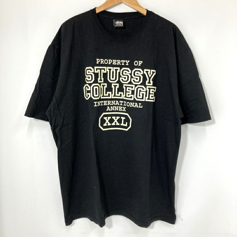 【中古】STUSSY ステューシー 分科大学ロゴタイプ ティーシャツ メンズ XL大きさ 黒いこと トップス A16227◆