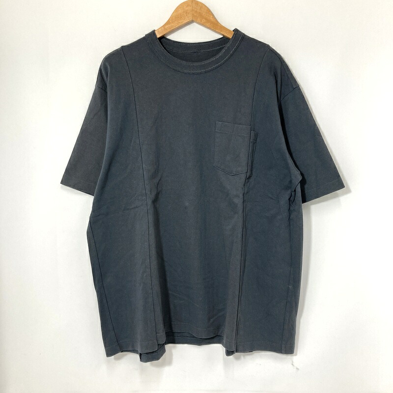 【中古】 sacai サカイ Tシャツ 半袖 25-03628M Cotton Jersey T-Shirt メンズ サイズ3 Lサイズ相当 ブルーグレー トップス A16146◆