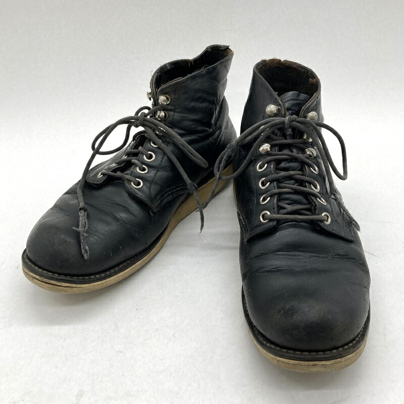 【中古】RED WING レッドウィング 8165 古典派音楽ラウンド プレーントゥ 90年月日 90s ヴィンテージ 裏真四角犬引き舟 メンズ 25.5糎好いかげんに 黒いこと 靴 B16257◆