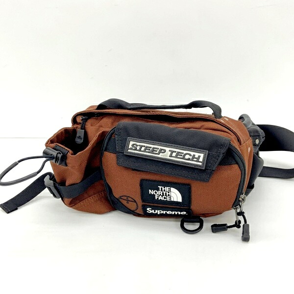【中古】 Supreme The North Face ウエストバッグ 22AW Steep Tech Waist Bag スティープ テック ウエストポーチ メンズ ブラウン ブラック 鞄 DF18310■｜福井の買取販売　サンステップ