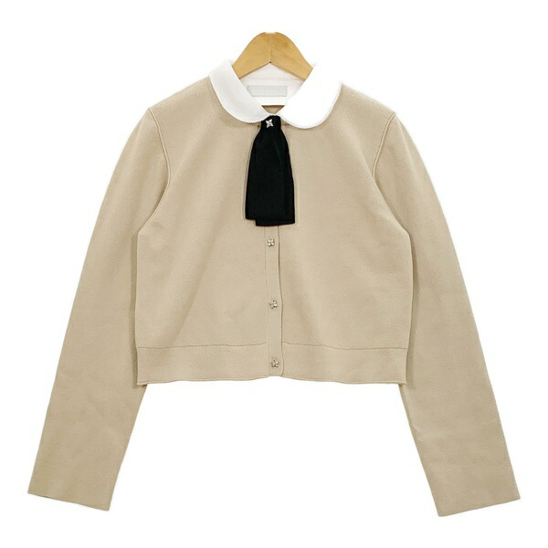 【中古】CELFORD セルフォード デタッチャブル総針 カーディガン ニット CWND244082 レディース サイズ38 ベージュ トップス DL18489■