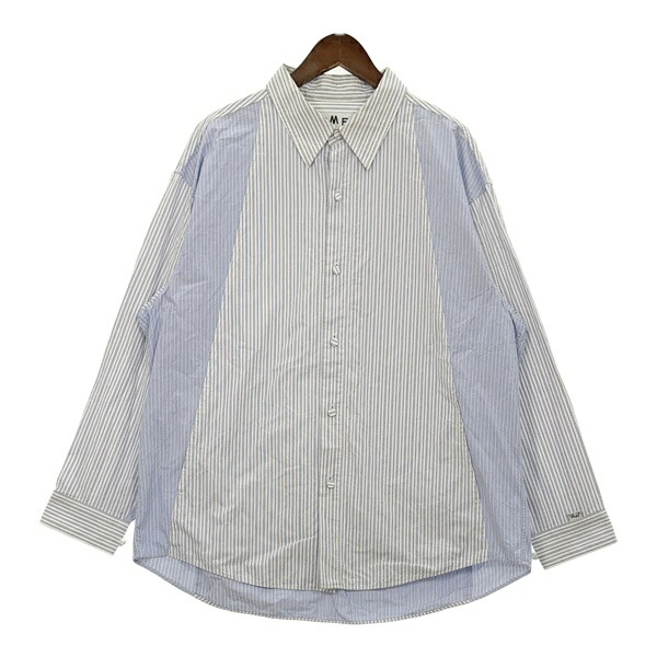 【中古】CMF OUTDOOR GARMENT シーエムエフ アウトドアガーメント うつり変わり 縞模様 プルオーバー CMF2101-CS05J メンズ XL大きさ 青み系 トップス DM18615■