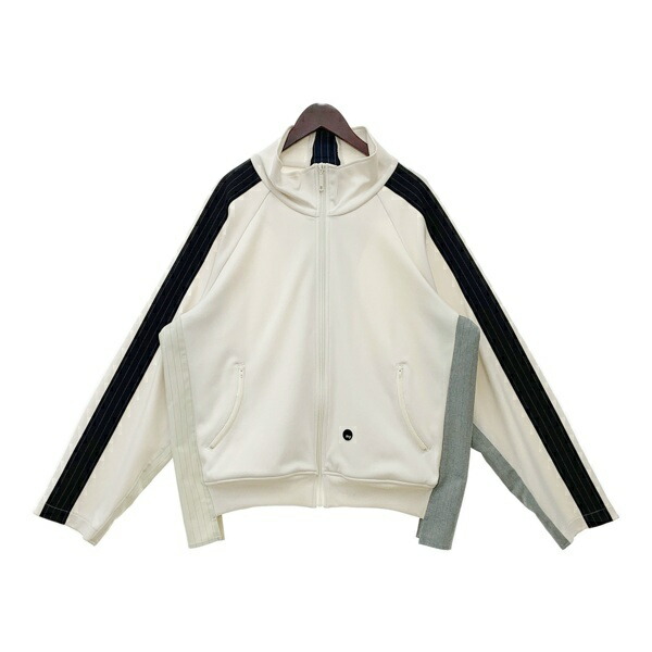 【中古】 My Beautiful Landlet マイビューティフルランドレット ビックトラックジャケット ビンテージリメイクジャージー メンズ 0 M～Lサイズ相当 ホワイト ブラック アウター DM18611■｜福井の買取販売　サンステップ