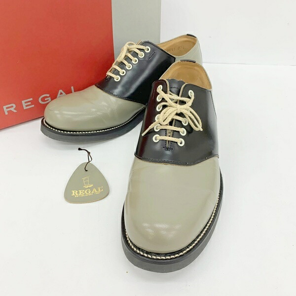 【中古】REGAL リーガル サドルシューズ ドレスシューズ オックスフォード 2051 メンズ 27 1/2 ソーテル ブラック 靴 DF18679■ 12,320円