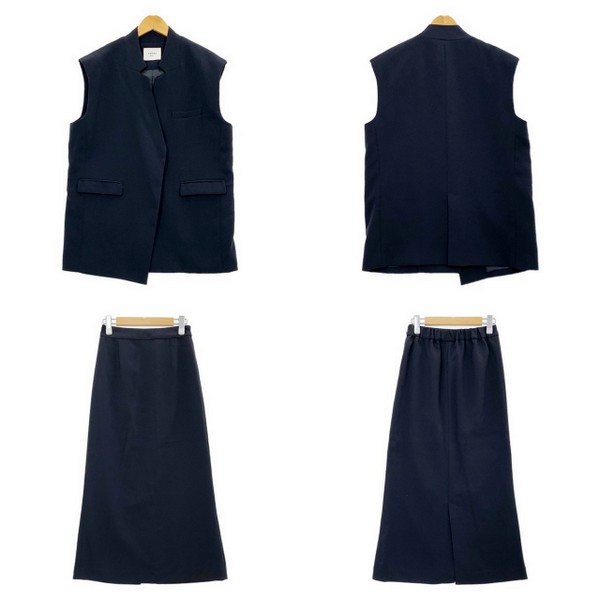 【中古】AMERI アメリ セットアップ 背広 限りない スコート OTONA WRAP VEST SET UP DRESS レディース 上下S 米国海軍 上下 IL18506■