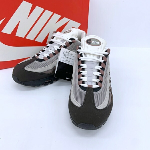 【中古】NIKE ナイキ スニーカー AIR MAX 95 BIG BUBBLE 大気圏マックス ビッグ砂上の楼閣 新品負けず劣らず IB6396-200 メンズ 27.5糎 赤銅色系 靴 DF18949■