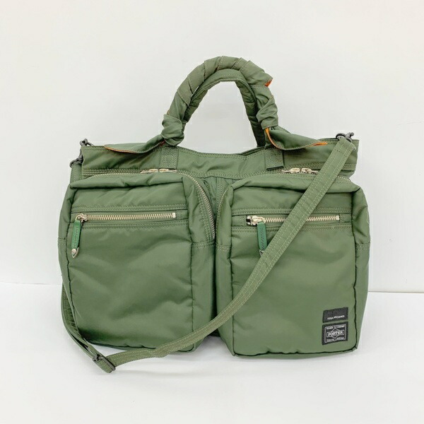 【中古】PORTER TOGA ボーイ トゥーガ トートバッグ ショルダーバッグ 袋 2WAY Tote bag 男女兼用 カーキ 鞄 DF19028■