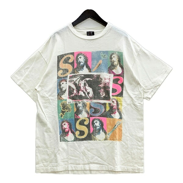 【中古】SAINT MICHAEL 仙マイケル ティーシャツ 半袖 カットソー SW SS TEE VEGES SM-YS8-0000-C15 メンズ XL大きさ 白いこと トップス DM19297■