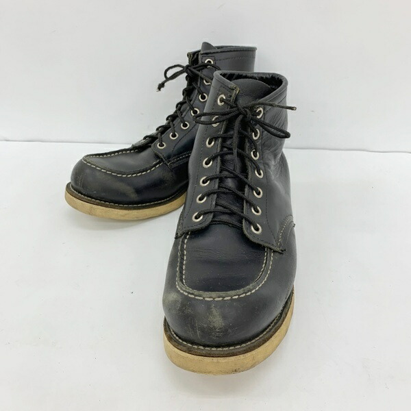 【中古】RED WING レッドウィング 8130 ワークブーツ シューズ アイリッシュセッター メンズ US9 1/2 ブラック 靴 DF19152■｜福井の買取販売　サンステップ 14,296円