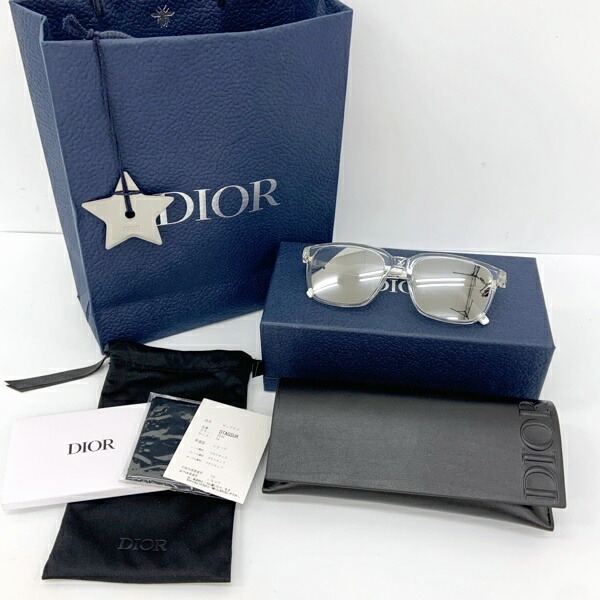 【中古】Dior クリスチャンディオール Dior Tag 黒眼鏡 アイウェア 眼鏡 85A4 銀鏡水晶体 新品負けず劣らず メンズ 54□19-145 せつ然たる メガネ DF19284■