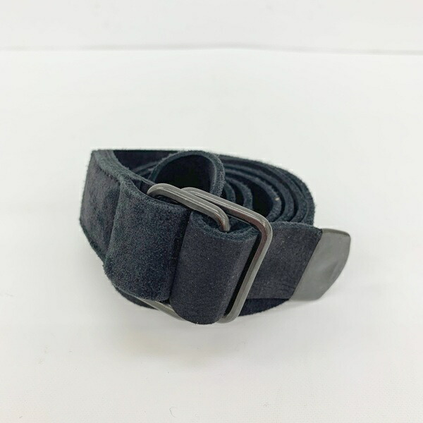 【中古】W ダブリュー double belt KUDU ダブルベルト スエード レザー メンズ ブラック ベルト DF19237■|福井の買取販売 サンステップ