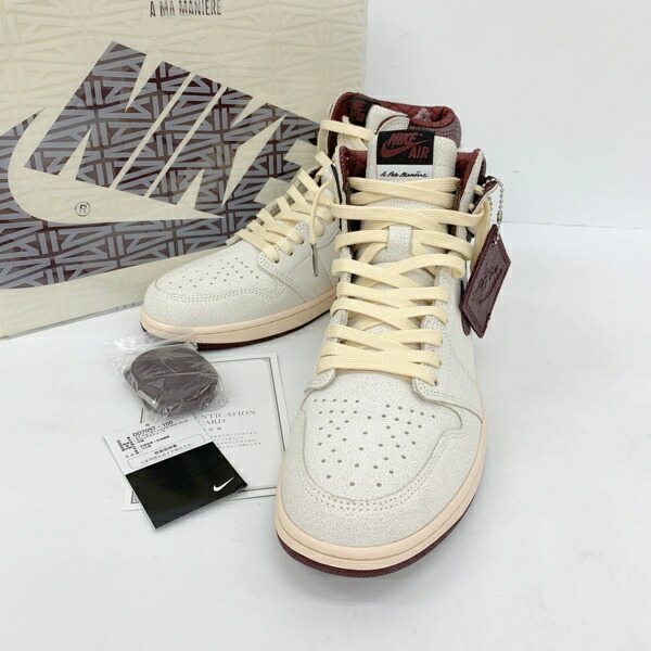 【中古】NIKE ナイキ A MA MANIERE アママニエール スニーカー AIR JORDAN 1 RETRO HIGH OG SP DO7097-100 メンズ 30珊 セイル バーガンディ 靴 DF19262■