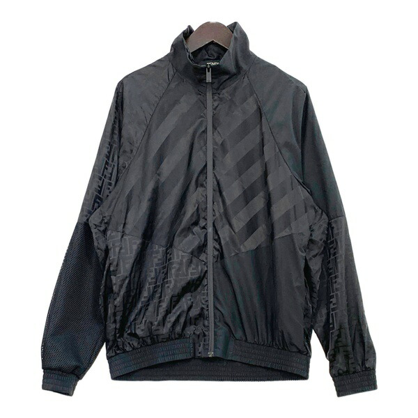 【中古】FENDI フェンディ ナイロン 上衣 上衣 FFロゴタイプ ズッカ柄 FAF577 ABTB メンズ XS大きさ 黒いこと アウター DM19360■