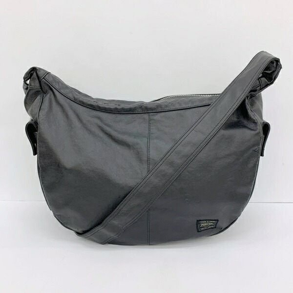 【中古】PORTER ボーイ 無償性表現スタイル ショルダーバッグ 嚢 曲がった掛け FREE STYLE SHOULDER BAG メンズ 黒いこと 鞄 DF19361■