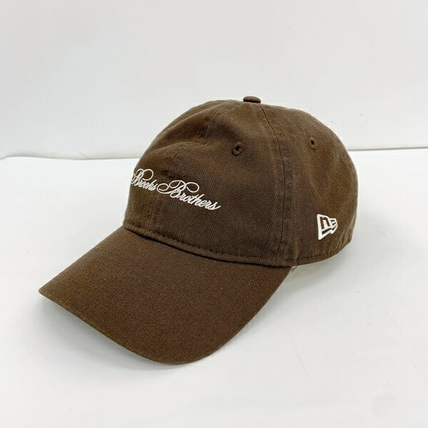 【中古】Brooks Brothers New Era ブルックスブラザーズ ニューエラ ベースボールキャップ 9TWENTY コラボ ブラウン メンズ M/L ウォルナット 帽子 DM19398■｜福井の買取販売　サンステップ