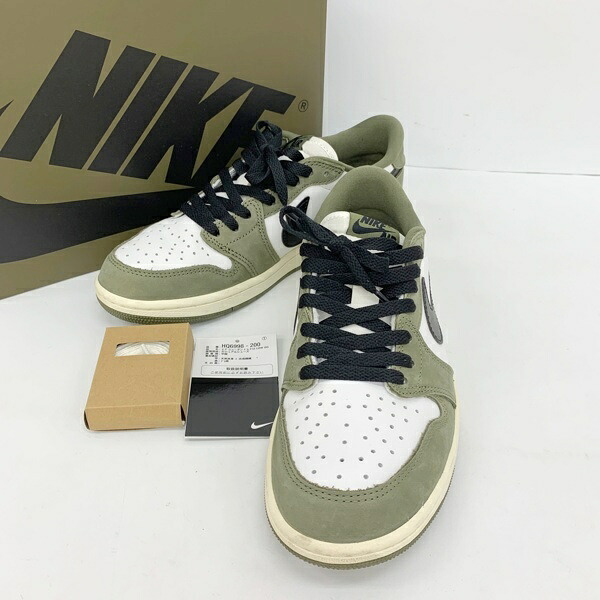 【中古】NIKE ナイキ ローカット スニーカー シューズ AIR JORDAN 1 RETRO LOW OG Medium Olive HQ6998-200 メンズ 26cm オリーブ 靴 DF19603■｜福井の買取販売　サンステップ