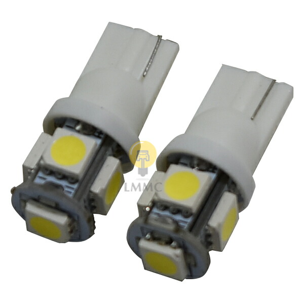 楽天市場 セット販売用 2球 ナンバー灯 ライセンスランプ Led T10 ホワイト Lmmc