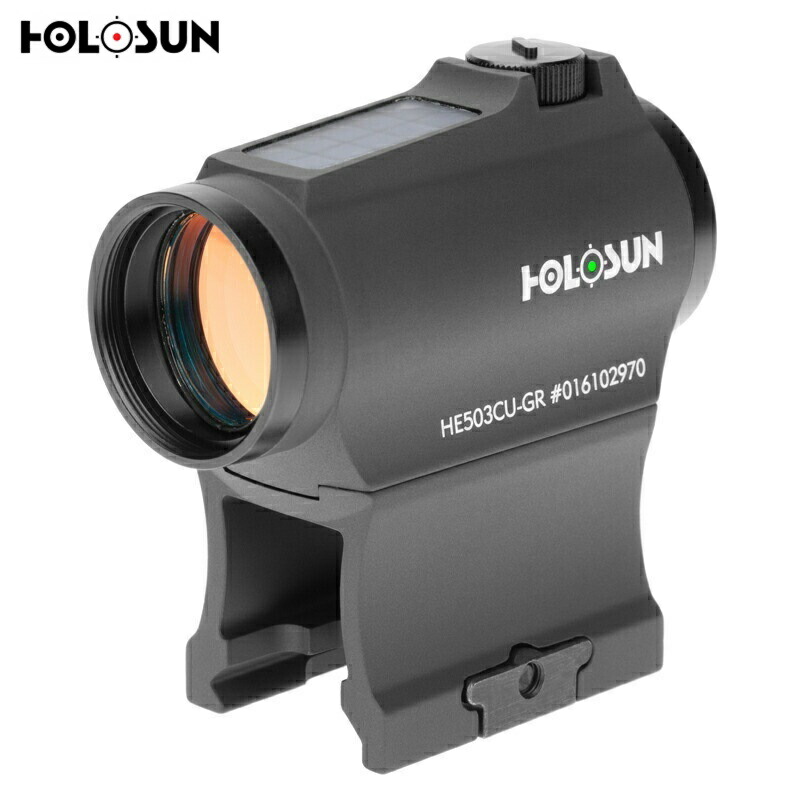 【ポイント2倍！23日12時迄】HOLOSUN / ホロサン ドットサイト HE503CU-GR Micro グリーンサークルドット ソーラーモデル ｜ サバゲー ダットサイト 送料無料