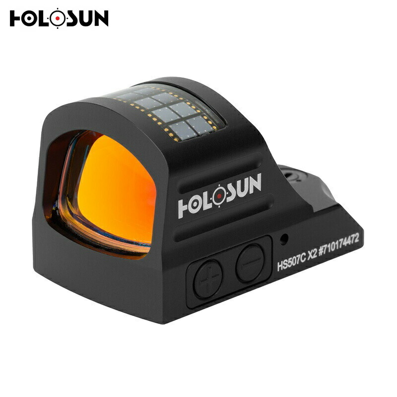 【ポイント2倍！23日12時迄】HOLOSUN / ホロサン ドットサイト HS507C X2 Open Reflex レッドサークルドット ソーラーモデル ｜ サバゲー ダットサイト 送料無料