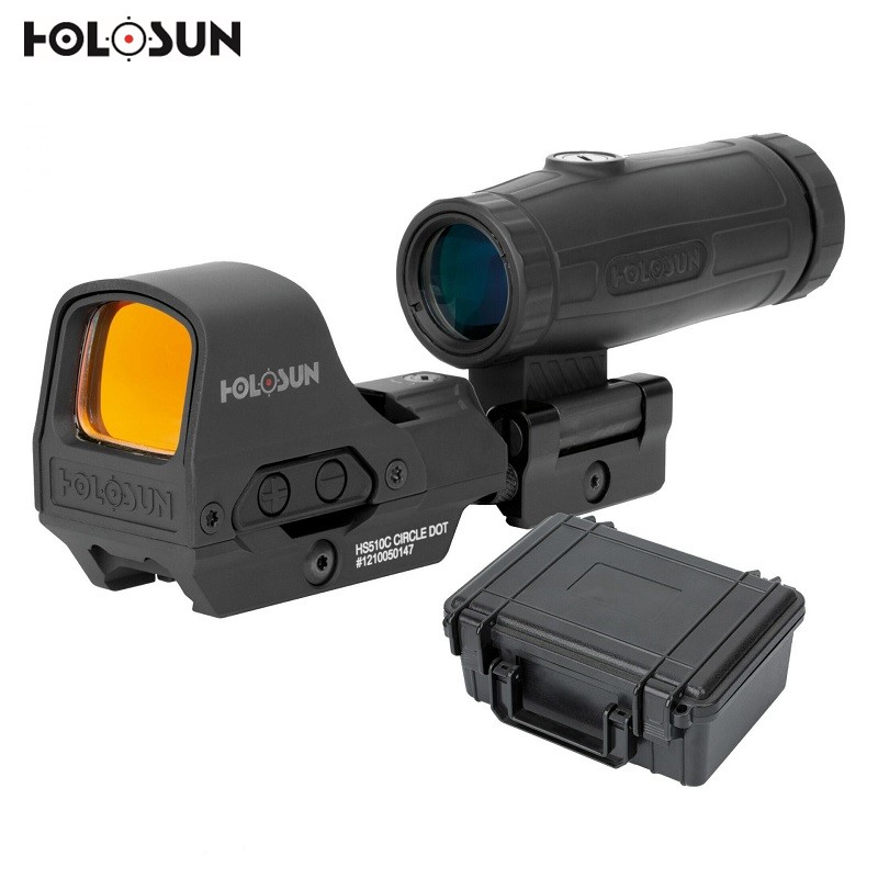 【ポイント2倍！23日12時迄】HOLOSUN / ホロサン ドットサイト HS510C＋HM3X ドットサイト＋マグニファイア特別セット
