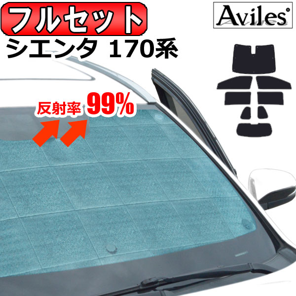 【P8倍 マラソン】【フルセット】 トヨタ シエンタ 170系 サンシェード [カーテン 車中泊 日除け 防寒 目隠し]