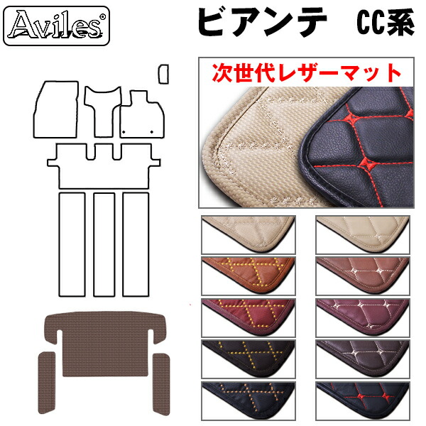 【P7倍 マラソン】【次世代レザーマット】マツダ　ビアンテ　CC系　ラゲッジマット　フロアマット　トランクマット｜アヴィレスストア 7,977円