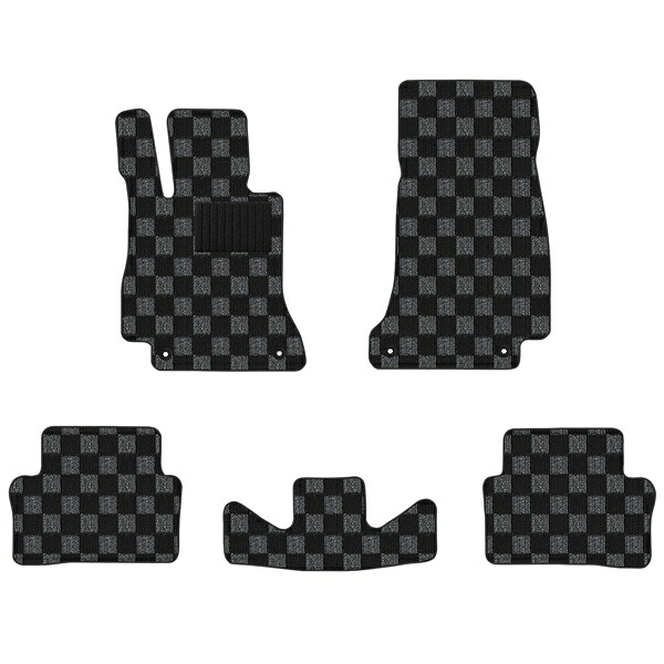 【P8倍 マラソン】【在庫処分セール】ベンツ CLSクラス(型式:C257)(年式:H30.06-) フロアマット ※左ハンドル BIGﾁｪｯｸ×ｸﾞﾚｰ【在庫限り】