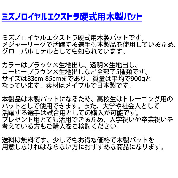 現金特価 楽天市場 あす楽対応 送料無料 ミズノ ミズノプロ 硬式用 硬式木製バット 一般 木製 ロイヤルエクストラ メイプル メジャーシリーズ 1cjwh179 Mizuno 野球用品専門店スワロースポーツ 期間限定特価 Test Agencesquid Com