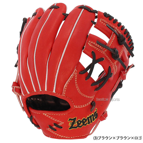 野球 ジームス 少年用 限定 軟式グローブ グラブ 湯もみ型付け済 三方親 軟式用 内野 内野手用 小型 右投用 左投用 20SJN3-R Zeems  野球・ソフトボール