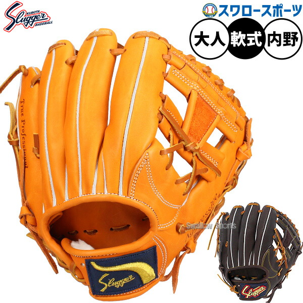 野球 久保田スラッガー 軟式グローブ 大人用 軟式 グローブ グラブ 一般 内野手 セカンド ショート サード用 KSN-BR1 右投用 スラッガー グラブ 大きさ 野球用品 スワロースポーツ｜野球用品専門店スワロースポーツ