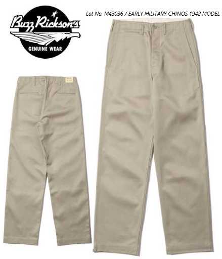 BUZZ RICKSON’S : EARLY MILITARY CHINOS 1942MODEL (KHAKI) (M43036) main image 1