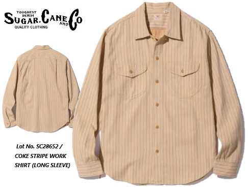 SUGAR CANE　シュガーケーン SC28652 / COKE STRIPE WORK SHIRT (LONG SLEEVE)｜ＳＷＡＰＭＥＥＴ