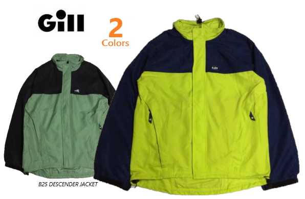 GiLL（ギル）B25 DESCENDER JACKET  ナイロン上衣 【貨物輸送無料】ヴィンテージ   御山パーカー  防風   アウトドア上衣 釣り銭 防寒 90日にち ライトグリーン／ブラック-イエローグリーン／ブルー