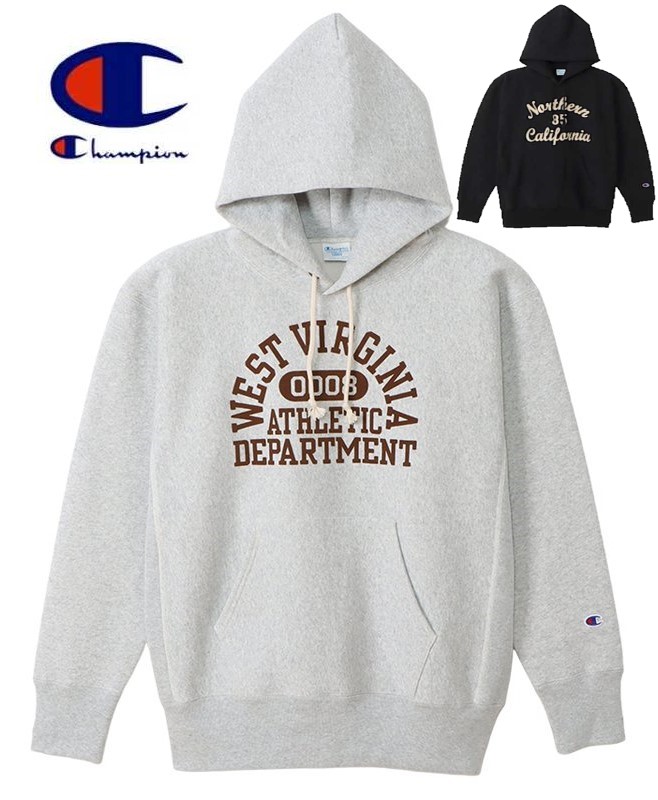 CHAMPION(チャンピオン) C3-W112 パーカー  フーデッドスウェット REVERSE WEAVE・・ (リバースウィーブ・・)パーカー メンズ  青単タグ  カレッジプリント パーカー【送料無料】