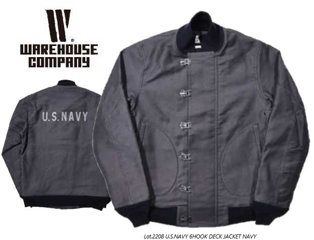 ウエアハウス Warehouse U.S. NAVY デッキジャケット美品36 楽天市場】WAREHOUSE[ウエアハウス] US NAVY 6HOOK DECK JACKET