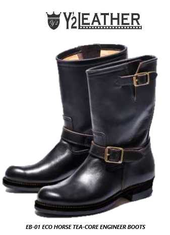Y2 LEATHER(ワイツーレザー)EB-01 ECO HORSE TEA-CORE ENGINEER BOOTS エコホース 茶芯 エンジニアブーツ【送料無料】ブーツ 靴 革靴 アメカジ ヴィンテージ バイカー|SWAPMEET