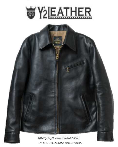 【試着のみ】Y'2 LEATHER　シングルライダース　サイズ38　牛革 Y'2 LEATHER（ワイツーレザー）STEER OIL SINGLE RIDERS（ステア