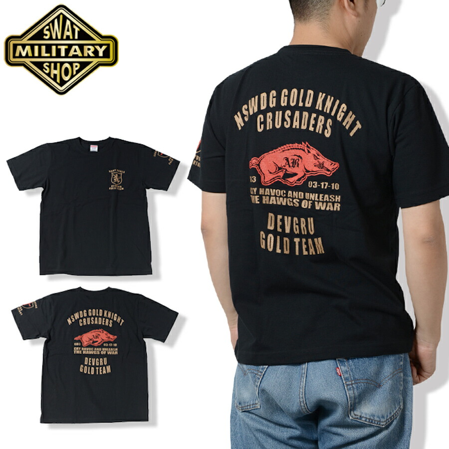 送料無料 2枚セット M スワット LAPD SWAT Tシャツ ブラック