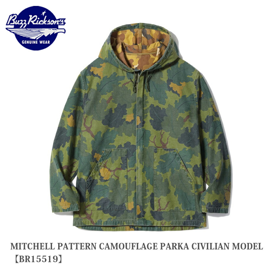 【@】バズリクソンズ　フライトジャケット　サマー　薄手　迷彩　ウッドランド 楽天市場】BUZZ RICKSON'S Type M-65 (NO HOOD)“MITCHELL