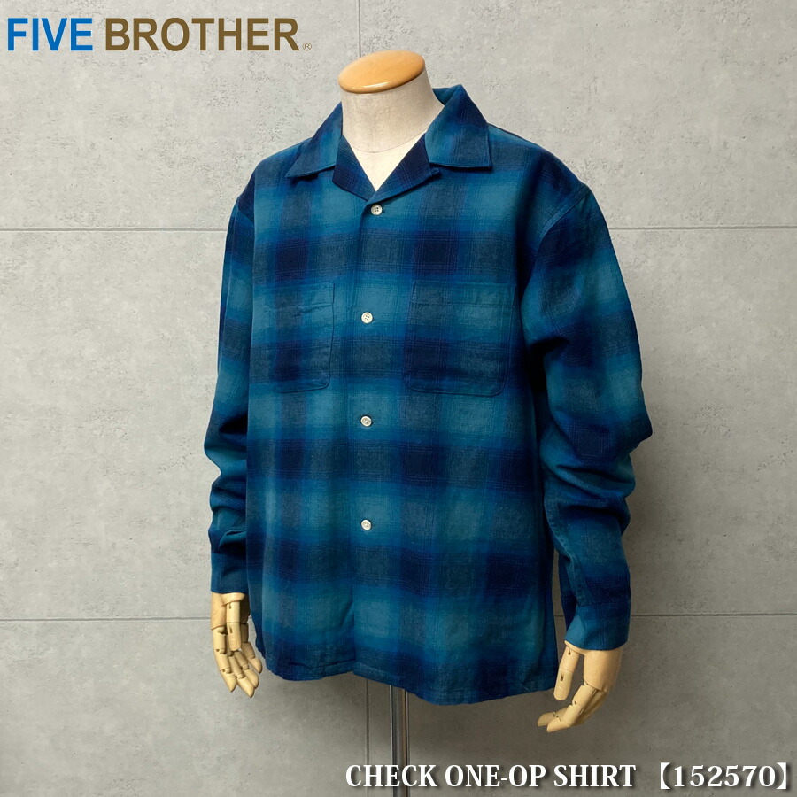 【P10倍】FIVE BROTHER CHECK ONE-OP SHIRT 152570【全品P10倍★6月4日20：00～11日01：59まで！】