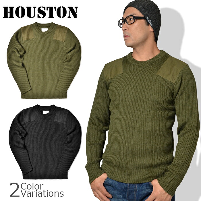 【P10倍】HOUSTON（ヒューストン） COMMAND SWEATER 命令すること プルオーバー 労働者の一団のど首 2160【全品P10倍★6月4日20：00～11日01：59まで！】