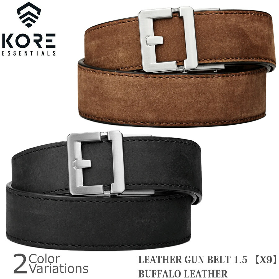 【全品P5倍★マラソン期間限定！5月23日20：00～27日1：59まで】KORE ESSENTIALS BUFFALO LEATHER GUN BELT X9