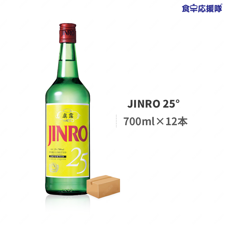 代引き不可 Jinro 25 700ml 12本 1ケース 眞露 韓国焼酎 Jinro ジンロ Fucoa Cl