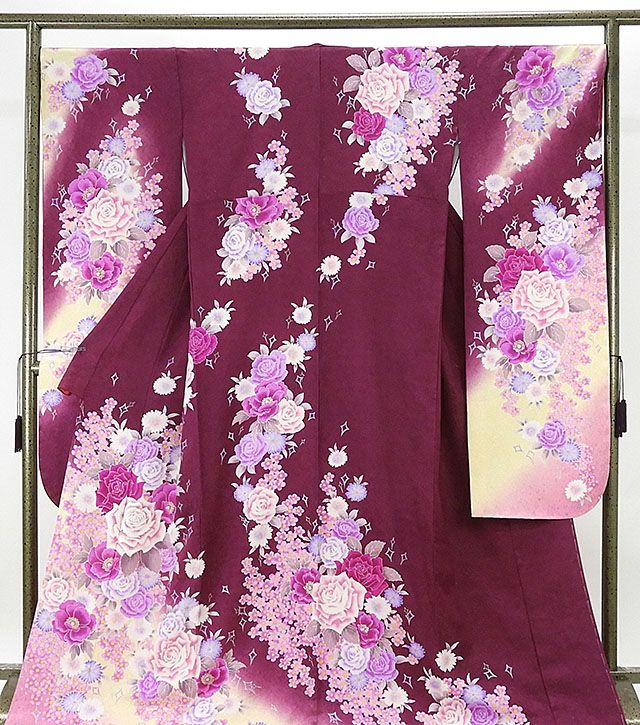 楽天市場】振袖 新品仕立済 正絹 牡丹桜模様 振袖 新品 仕立て上がり